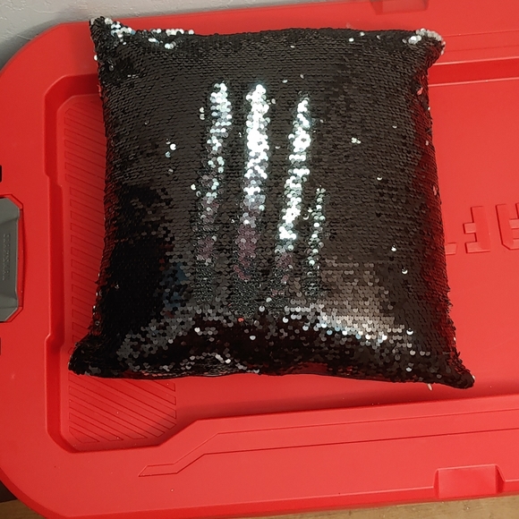 Down Feather Sequin Pillow - Picture 3 of 6